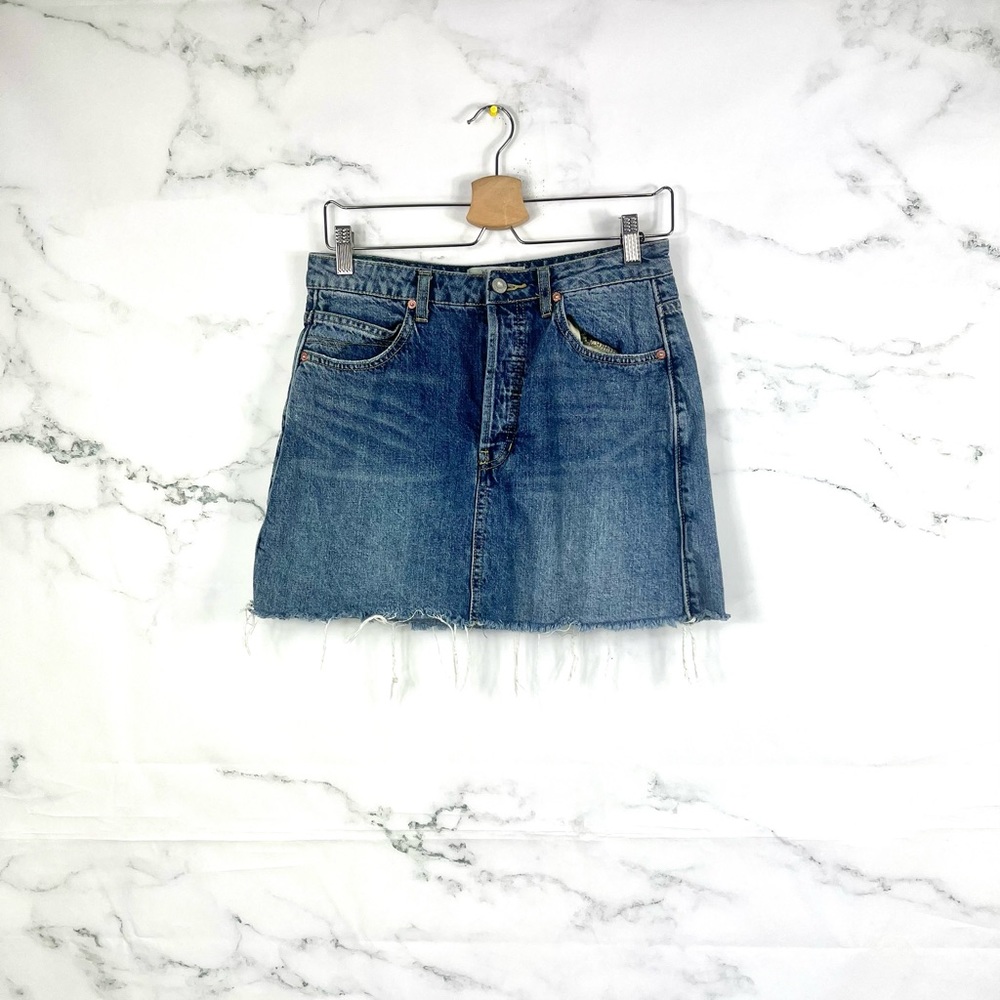 FREE PEOPLE Mini Jean Skirt